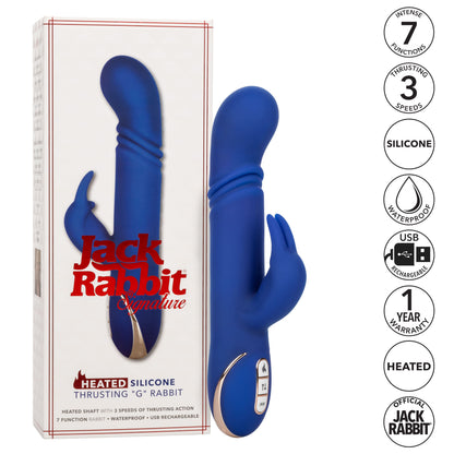 CalExotics Jack Rabbit Signature Heated Silicone Thrusting "G" Rabbit