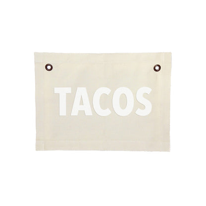 Frankie Jean Tacos Small Canvas Flag