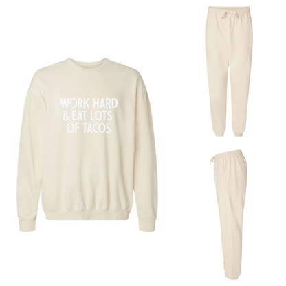 Frankie Jean Work Hard & Eat Lots Of Tacos Washed Sweatshirt