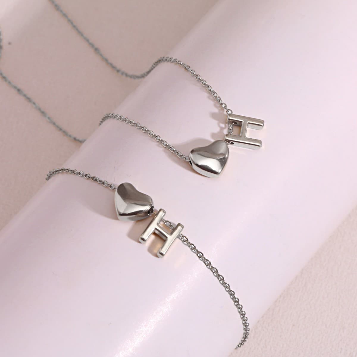 Dainty A-Z Initial Heart Necklace