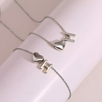 Dainty A-Z Initial Heart Necklace