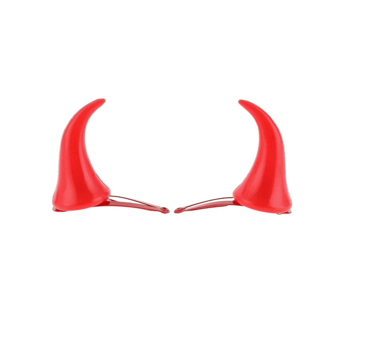 Cheeky Devil Red Horn Hair Clips