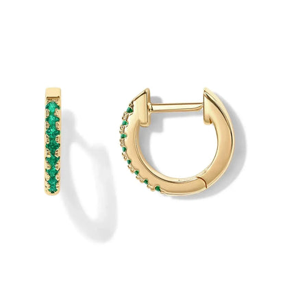 CZ Huggie Hoop Earrings