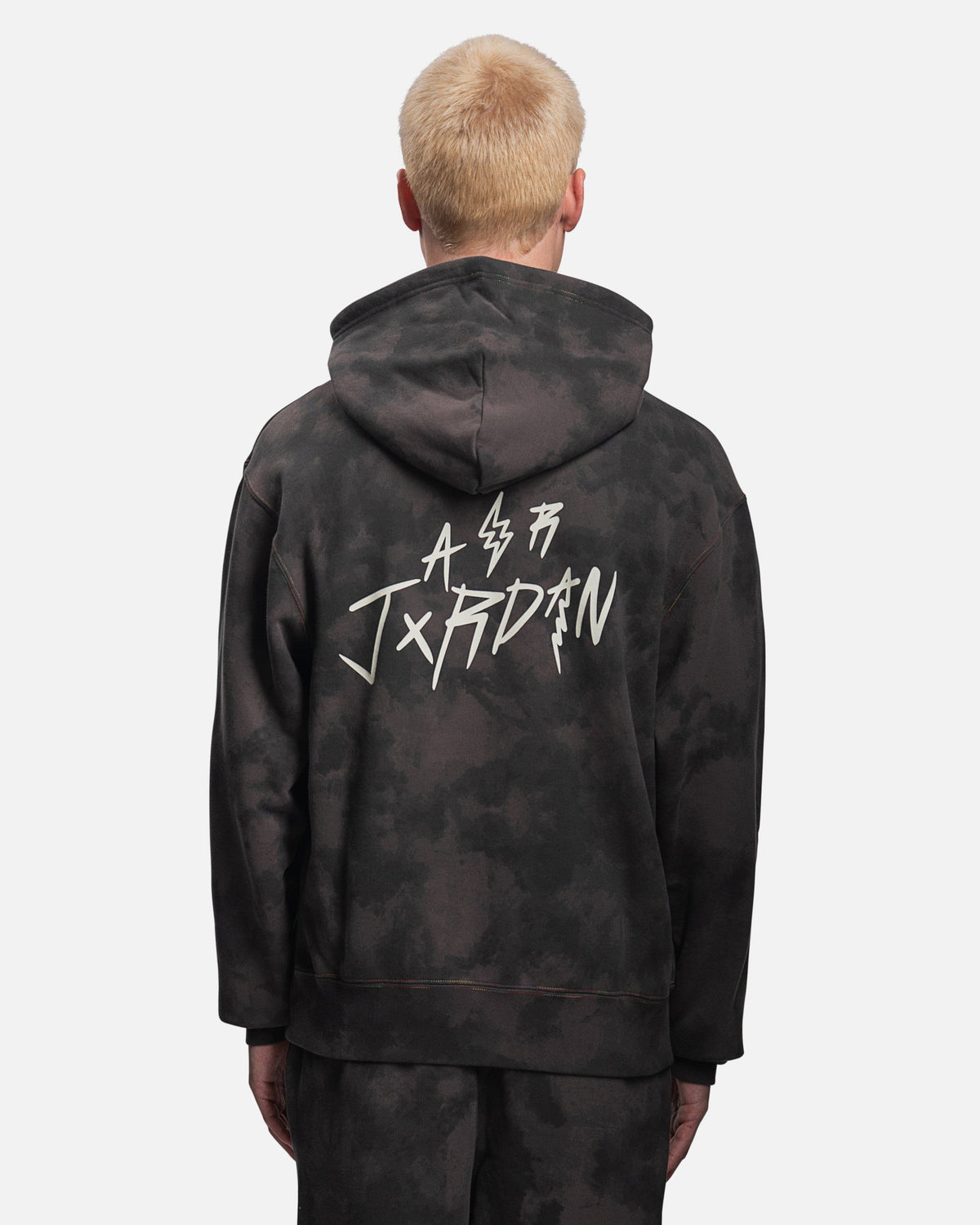 Air Jordan Men's X J Balvin Fleece Hoodie 'Flat Pewter' Sweaters