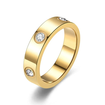 Classic Sparkling Stud Band Ring