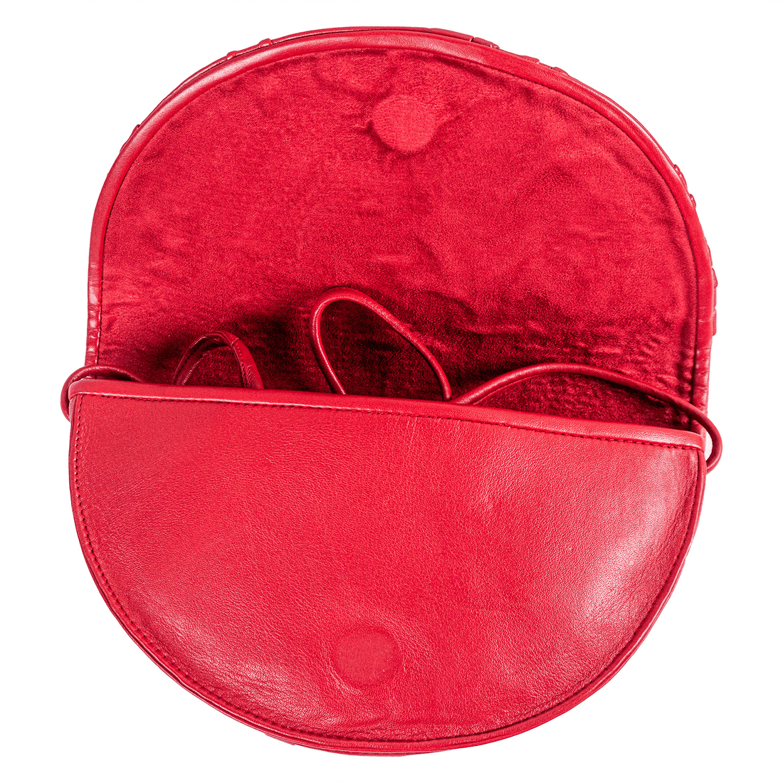 La Chic Women's Handcrafted Leather Sculpted Face Crossbody Bag