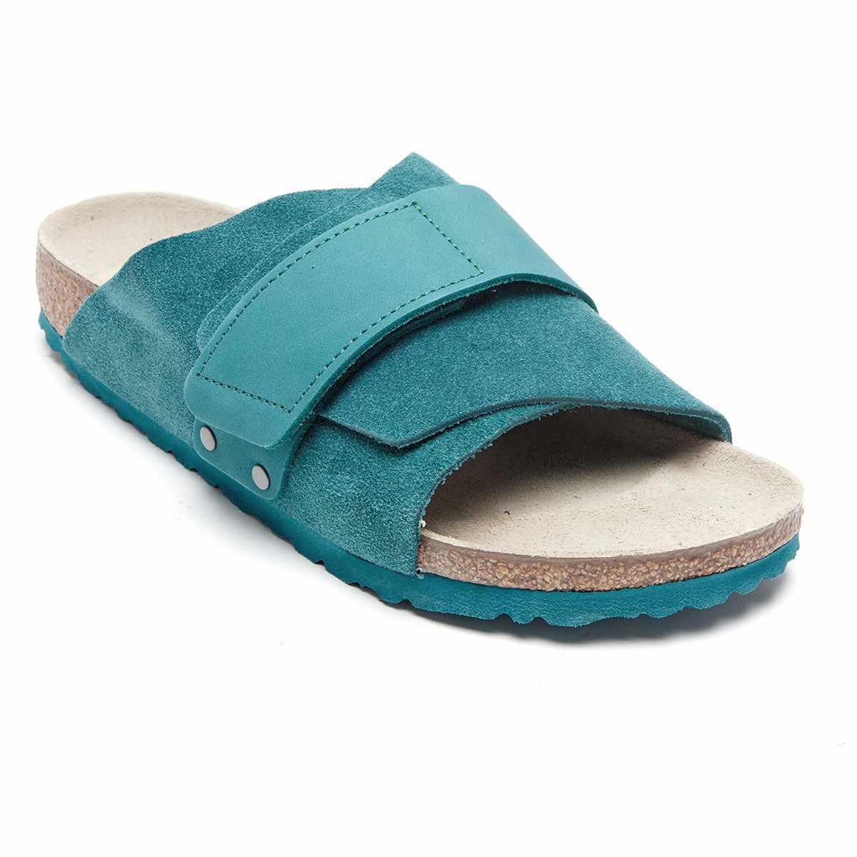 Birkenstock Kyoto Nubuck/Suede Leather Dark Teal Sandals