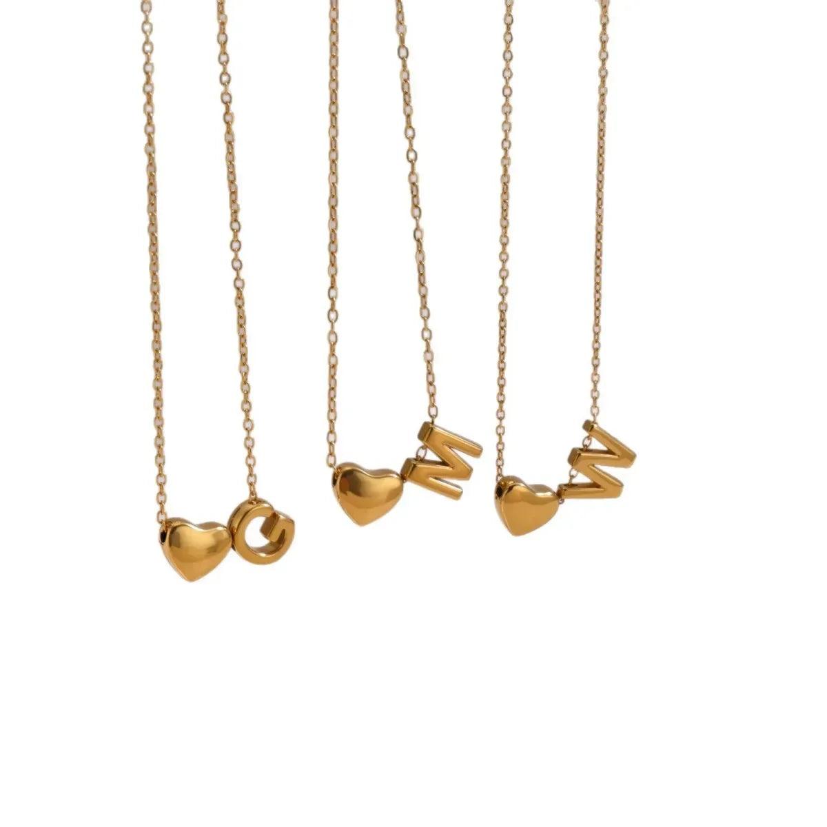 Dainty A-Z Initial Heart Necklace