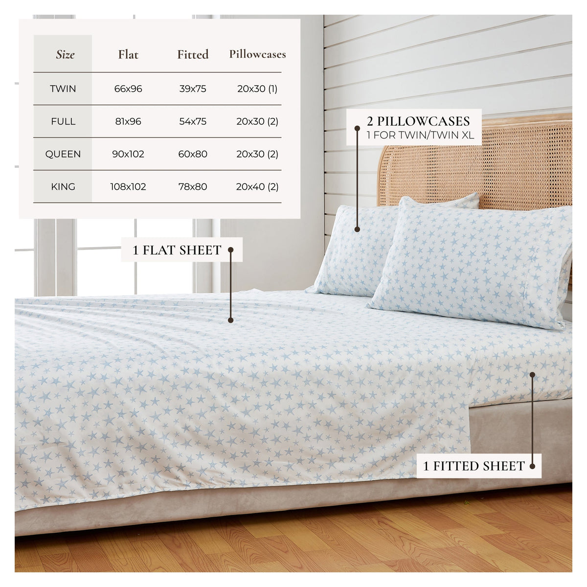 Coastal Printed Sheet Set - Newport Collection