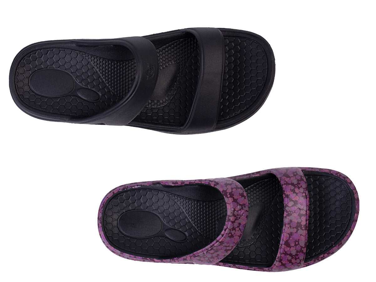 Fusion Slim Splash Orthotic 2-Pack Slide Sandals - Wide Width