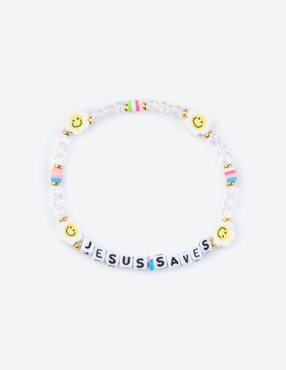 Elevated Faith Jesus Saves Letter Bracelet