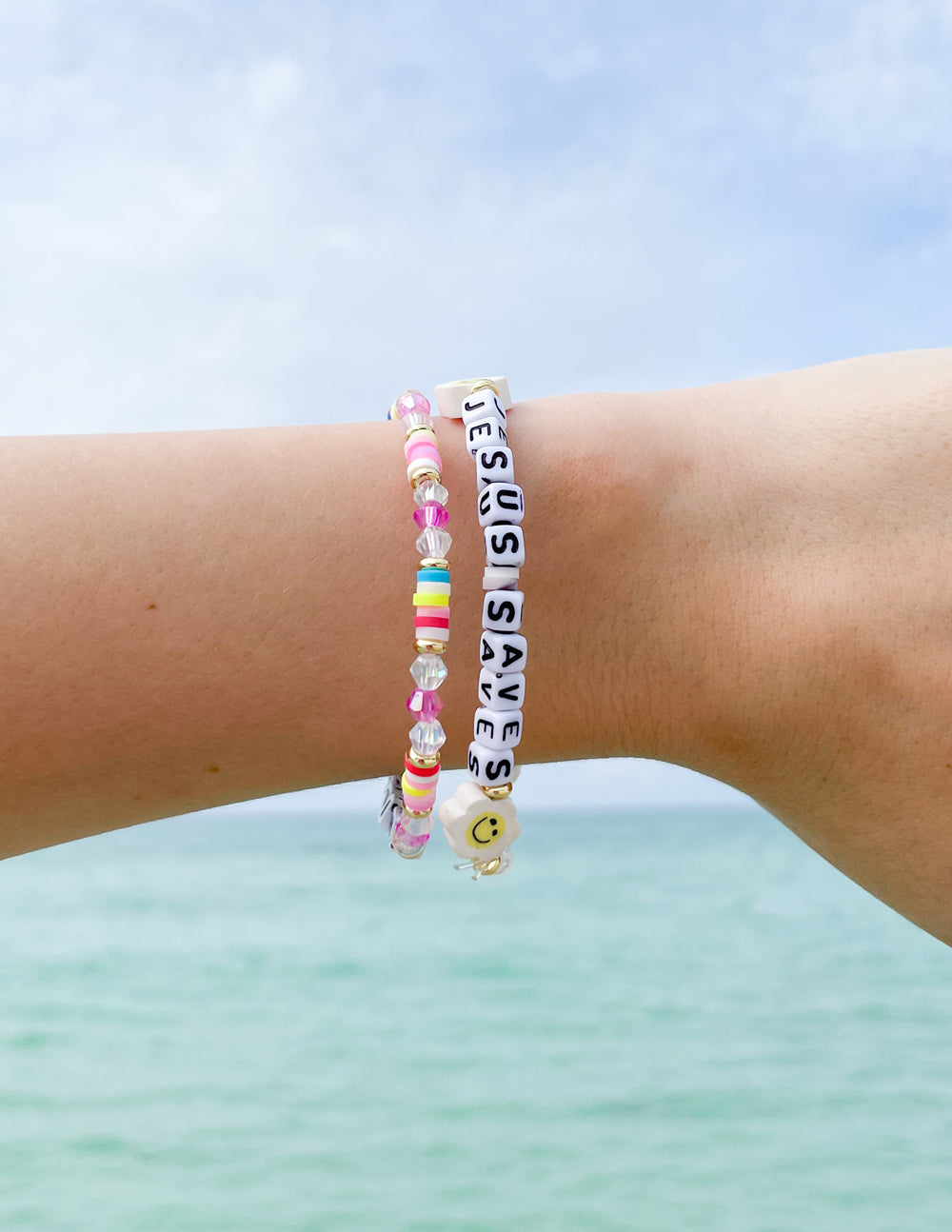 Elevated Faith Jesus Saves Letter Bracelet