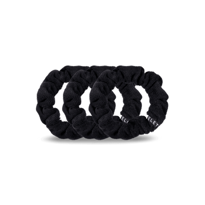 Jet Black Large Towel Scrunchies
