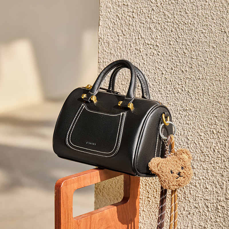 Arcadia Mini Leather Duffle Crossbody Bag
