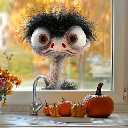 20Pcs Funny Ostrich Window Decal