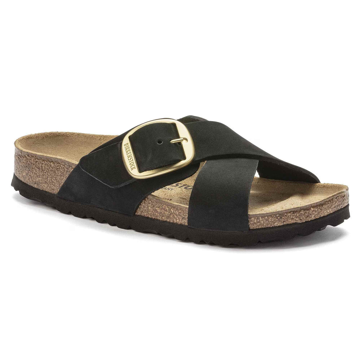 Birkenstock Women's Siena Big Buckle Black Sandals