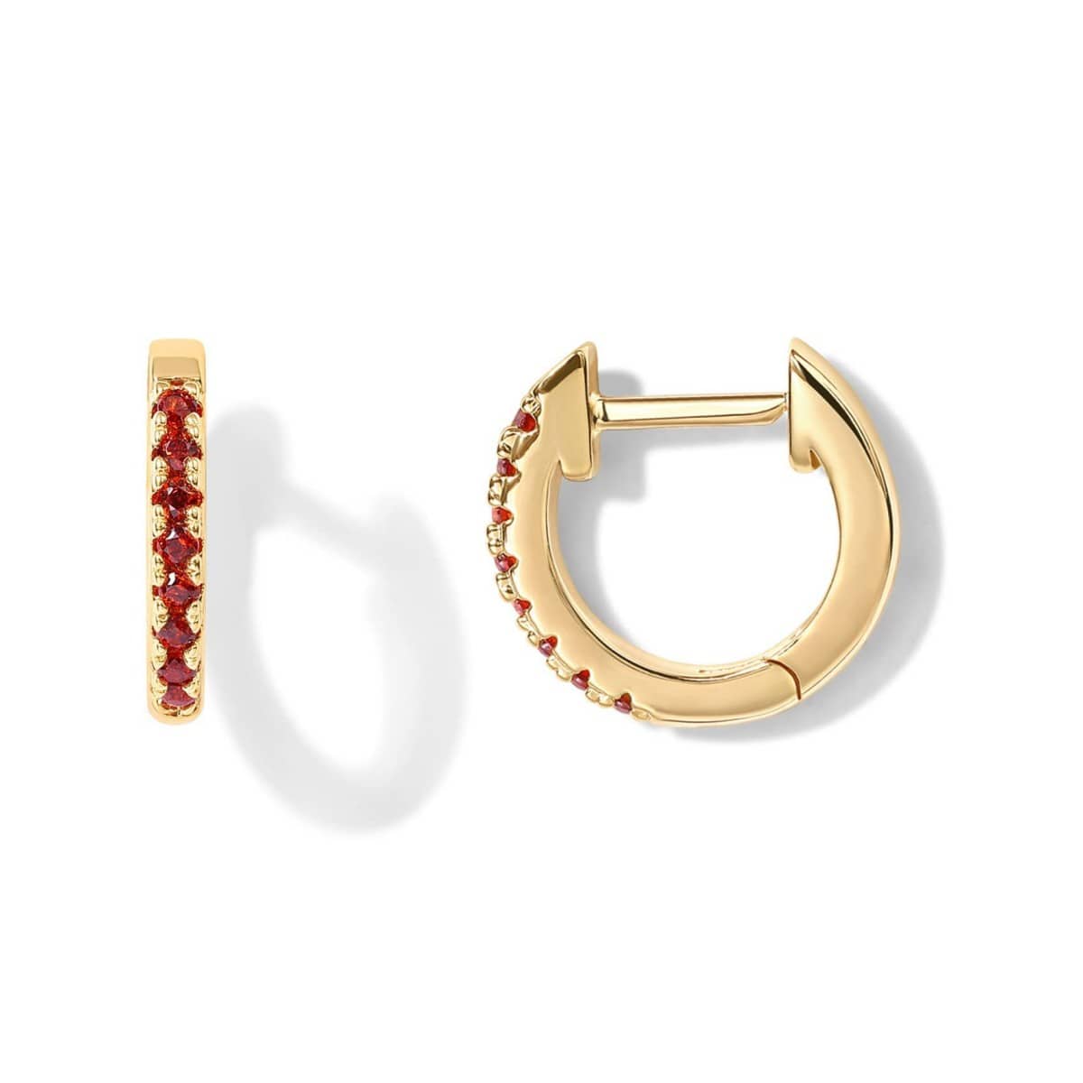 CZ Huggie Hoop Earrings
