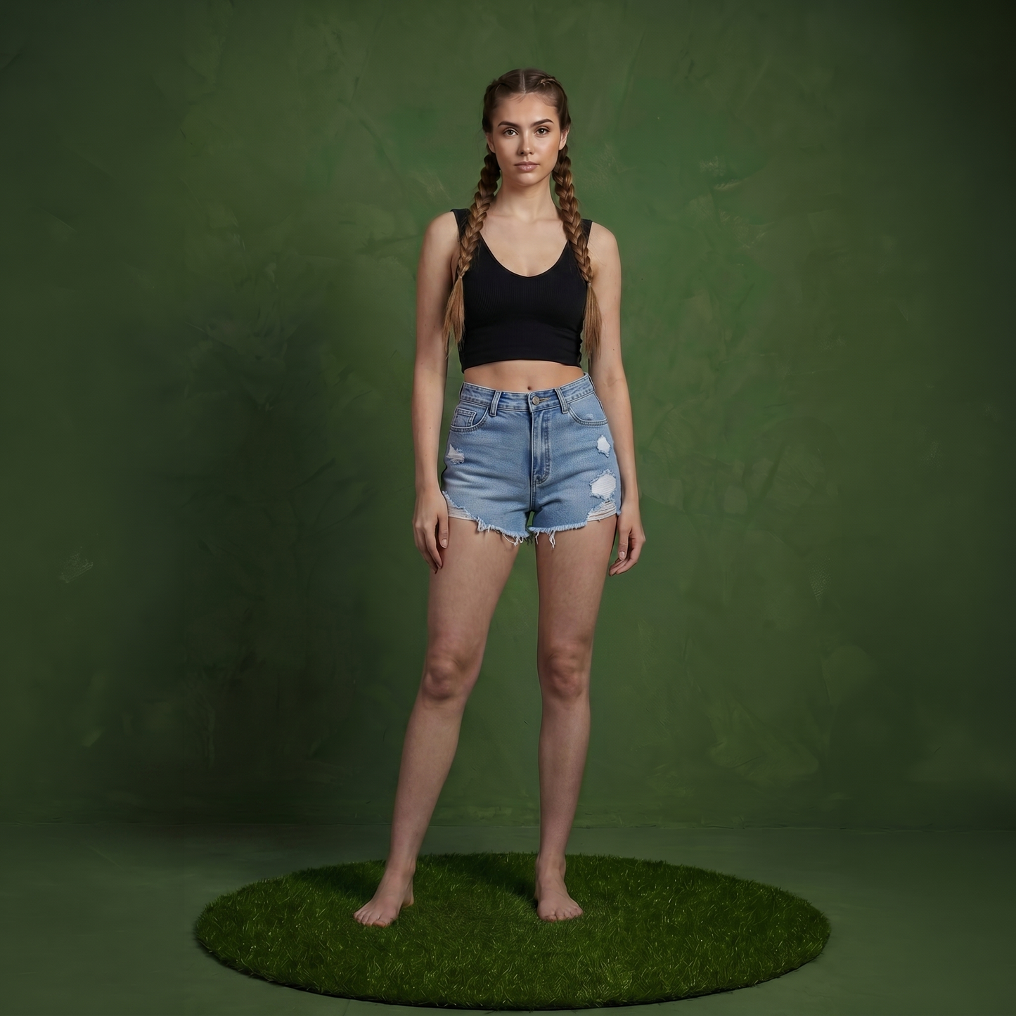 Anna-Kaci Women's High Waist Distressed Denim Shorts with Raw Hem