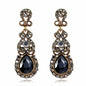 Black Crystal & Cubic Zirconia Botany Drop Earrings