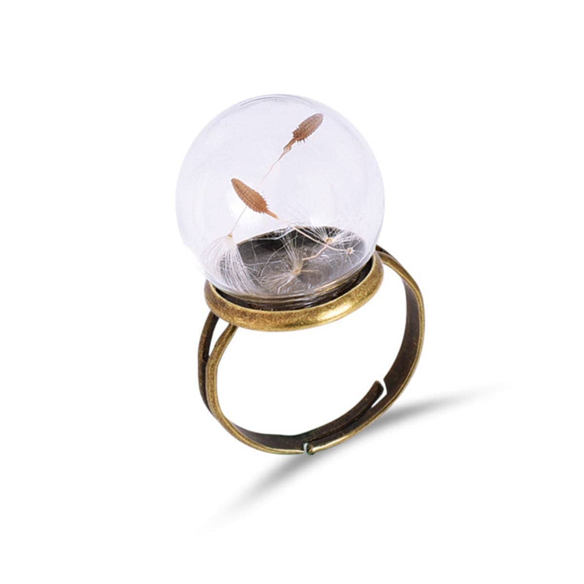 Dandelion & Glass Goldtone Blossom Dome Ring