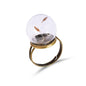 Dandelion & Glass Goldtone Blossom Dome Ring