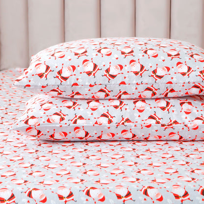 Elegant Comfort 4-Piece Holiday Cotton Flannel Sheet Set - 100% Turkish Cotton