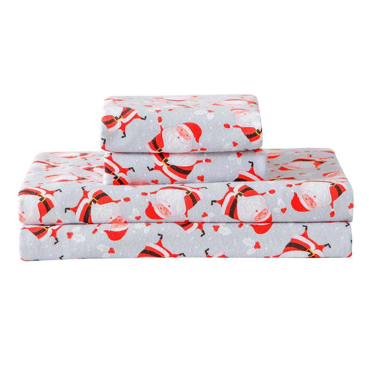 Elegant Comfort 4-Piece Holiday Cotton Flannel Sheet Set - 100% Turkish Cotton