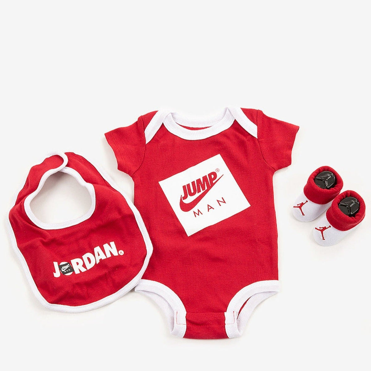 Air Jordan Baby Bodysuit, Bib And Booties 3-Pc Box Set Baby Clothing