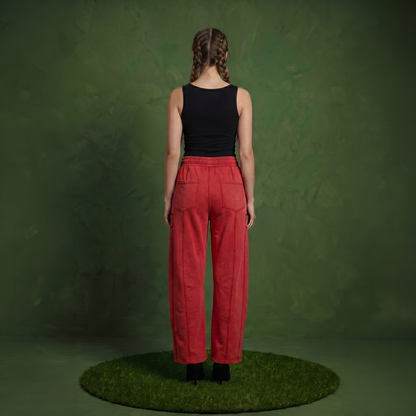 Anna-Kaci Women¡¯s Soft Wide Leg Pants with Cargo Style Seam Detailing Adjustable Drawstring Waistband and Relaxed Stretch Fit
