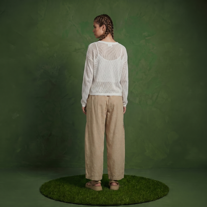 Anna-Kaci Women's Wide Leg Drawstring Pants with Elastic Waistband, Utility Pockets and Relaxed Fit