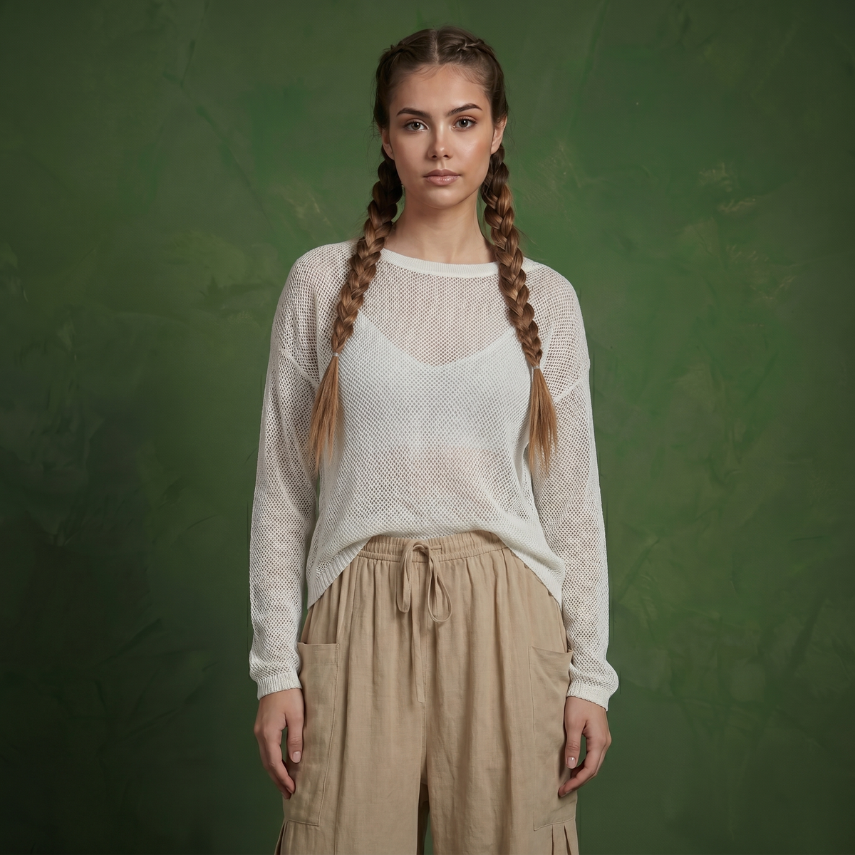 Anna-Kaci Women's Wide Leg Drawstring Pants with Elastic Waistband, Utility Pockets and Relaxed Fit