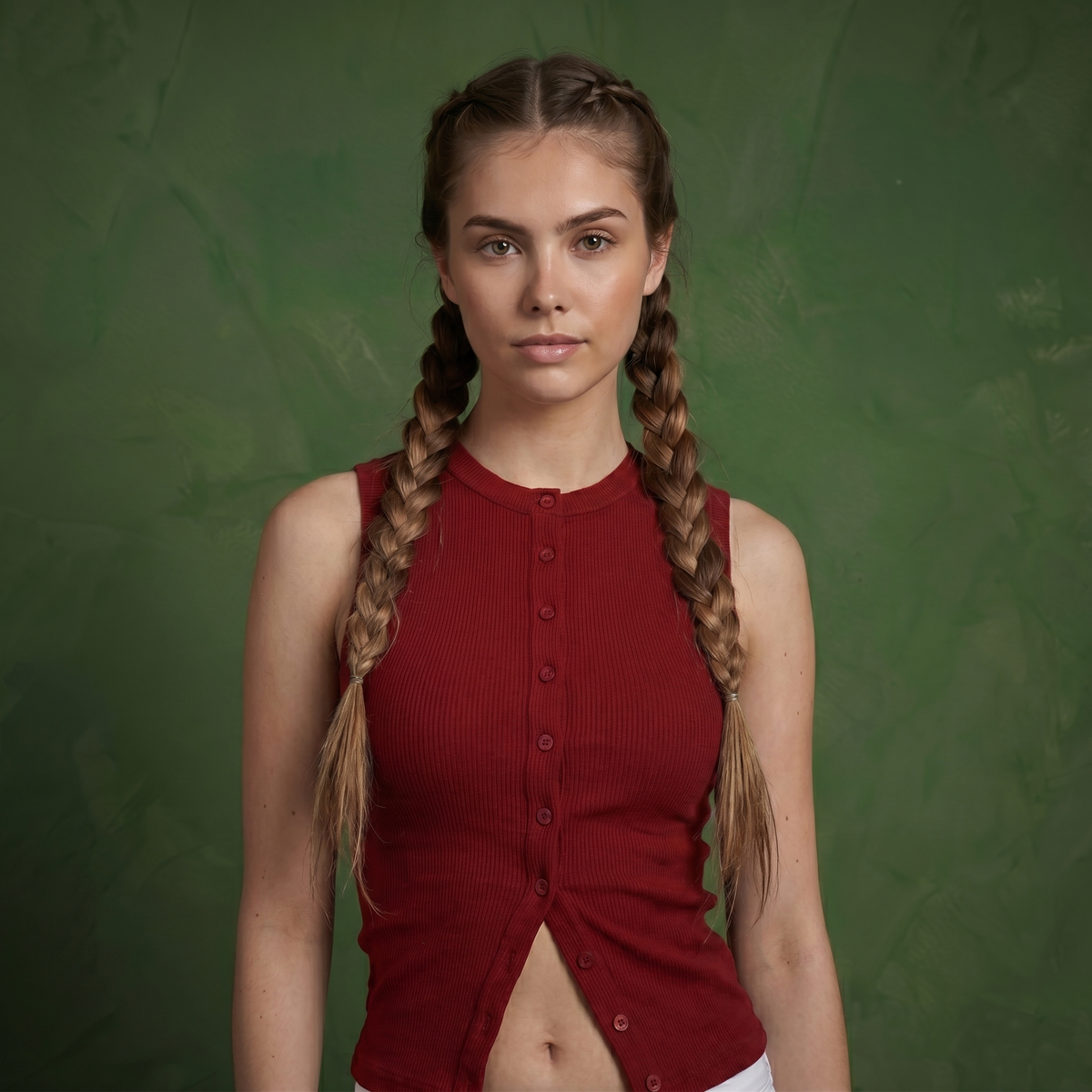 Anna-Kaci Women's Sleeveless Ribbed Knit Button Front Tank Top Fitted Stretch Casual Summer Layering Top
