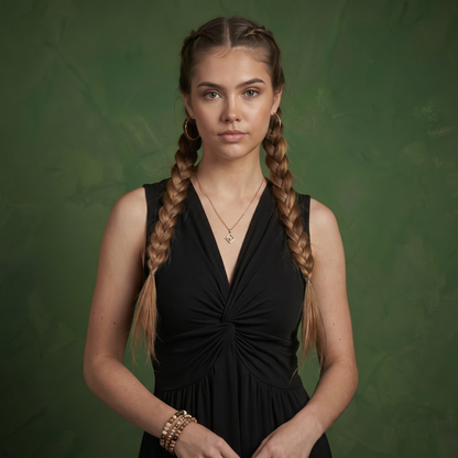 Anna-Kaci Women's Sleeveless V Neck Midi Dress with Front Twist Detail and Flowy A Line Silhouette