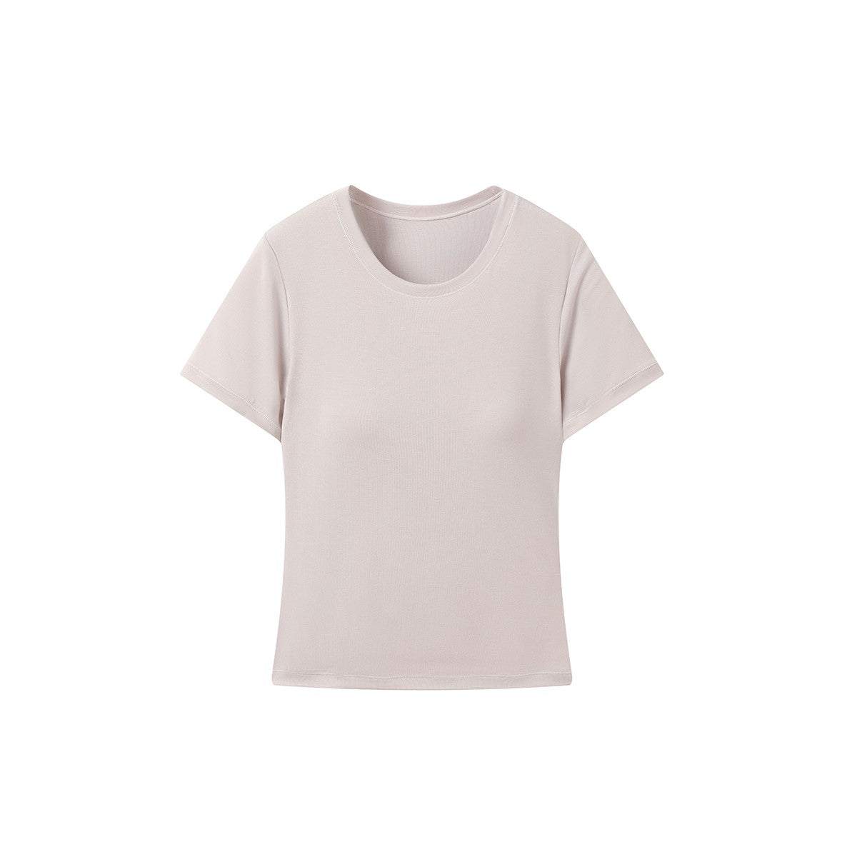 Buttery Soft Built-In Padded Bra Short Sleeve T-Shirt