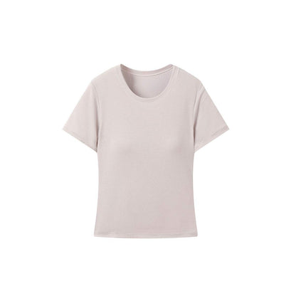 Buttery Soft Built-In Padded Bra Short Sleeve T-Shirt