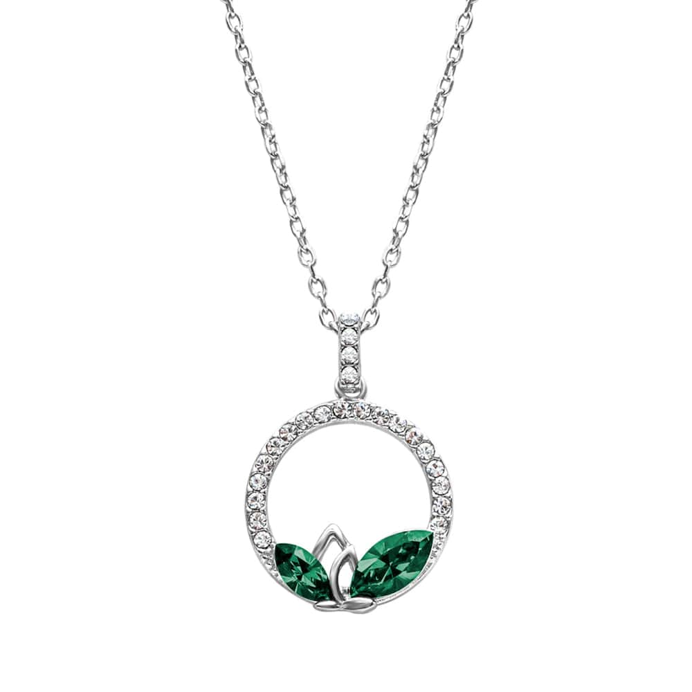 Elegant Dual Marquis Pavé Pendant Necklace  Embellished with Swarovski Crystals by callura