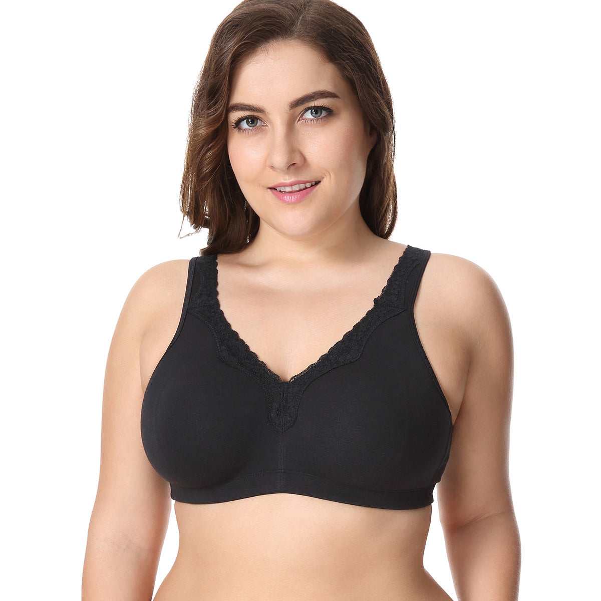Comfort Cotton Wireless Full Coverage Lace Bra