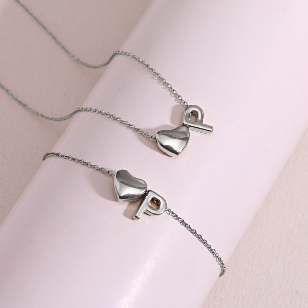 Dainty A-Z Initial Heart Necklace