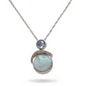 Larimar Stone Sapphire Sterling Silver Como Necklace By Marahlago
