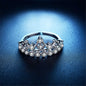 Cubic Zirconia & Silvertone Crown Ring