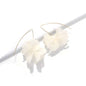 Black Acrylic & Goldtone Petals Drop Earrings