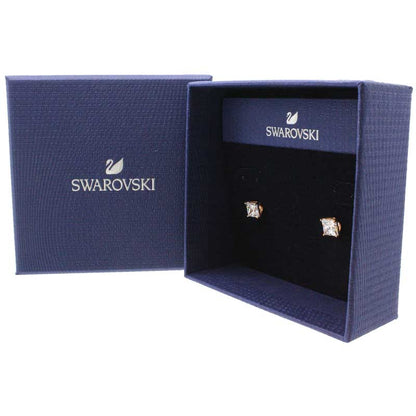 Swarovski Attract Square Crystal Rose Gold Earrings