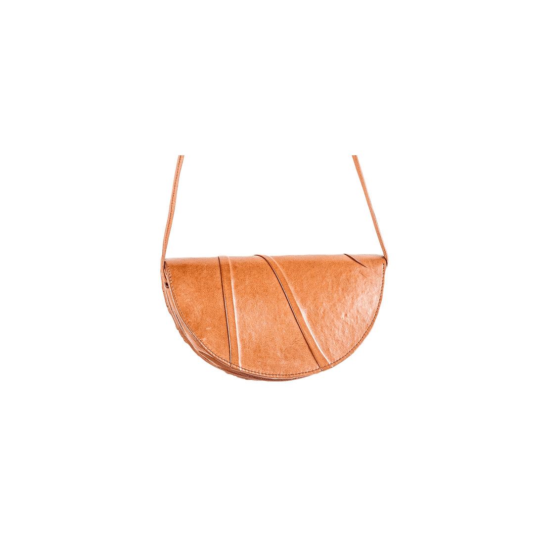 La Chic Women's Handcrafted Leather Sculpted Face Crossbody Bag