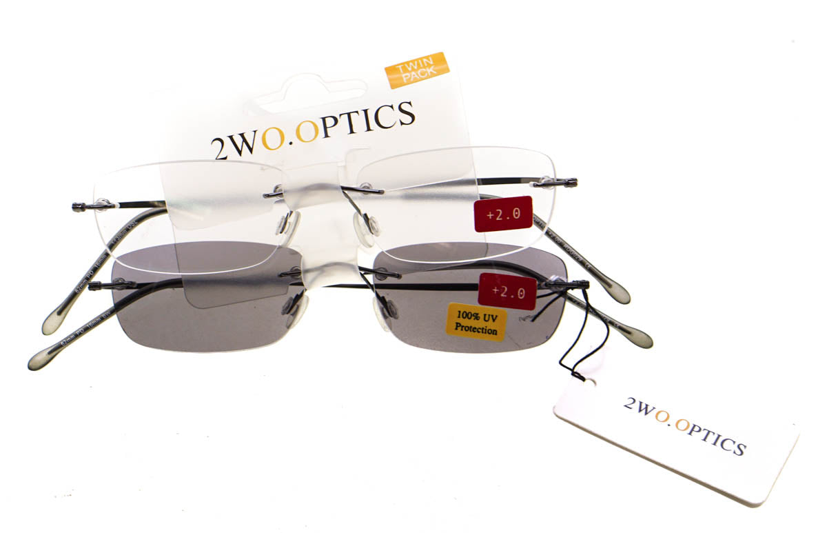 Reading Glasses +2.0 by Fabris Lane x 2  Tinted and Non Tinted