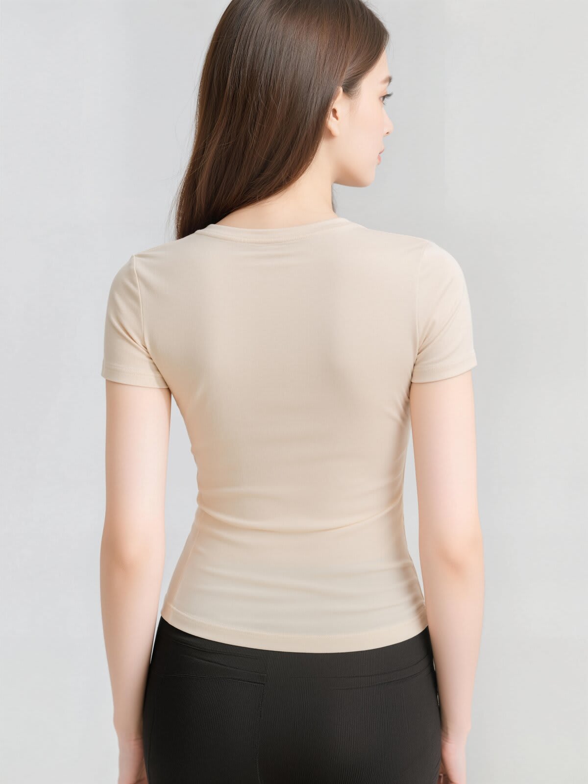 Buttery Soft Built-In Padded Bra Short Sleeve T-Shirt