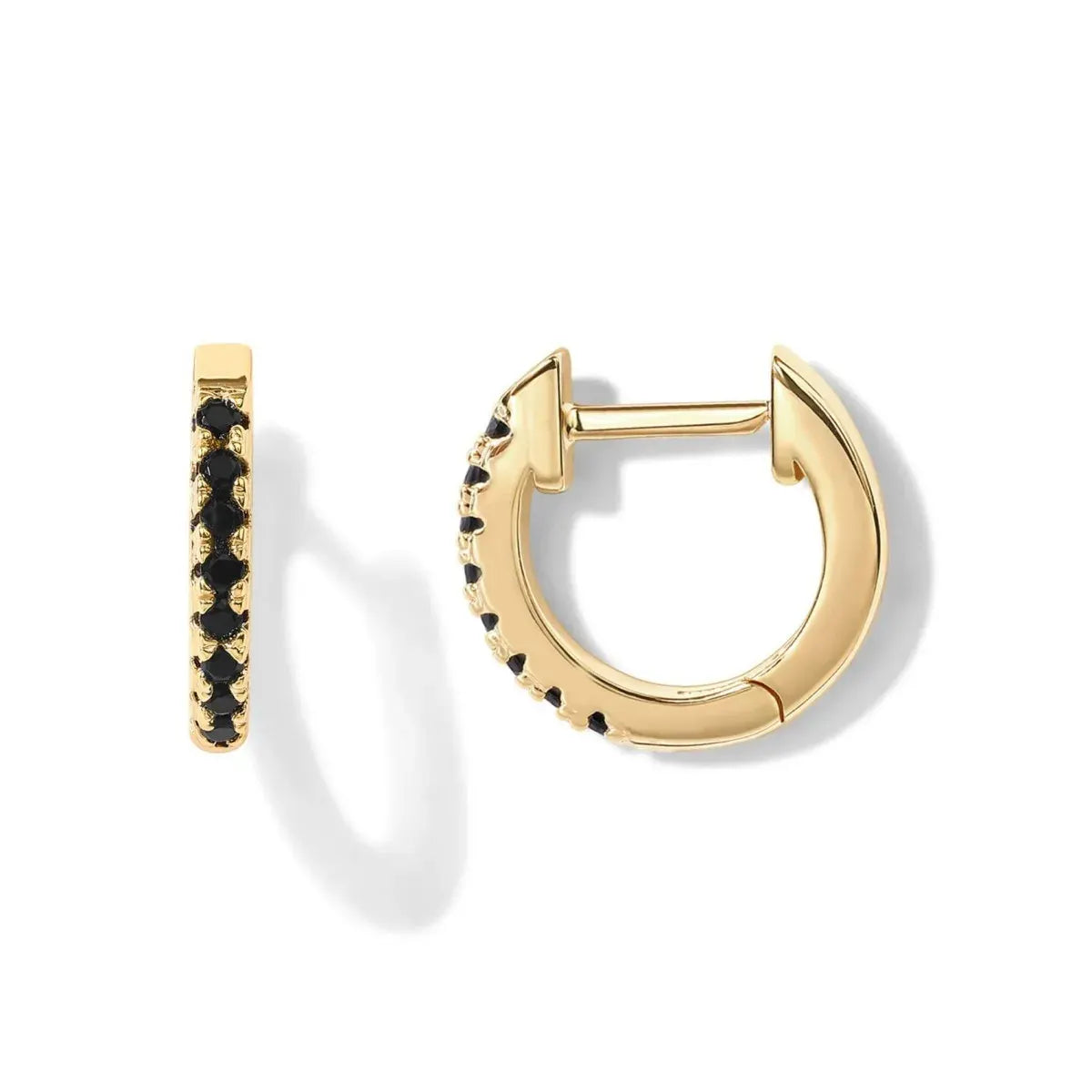 CZ Huggie Hoop Earrings