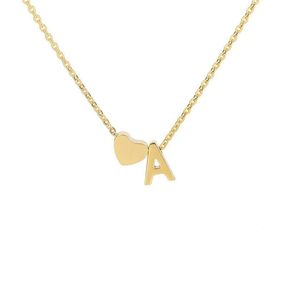 Dainty A-Z Initial Heart Necklace