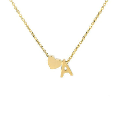 Dainty A-Z Initial Heart Necklace