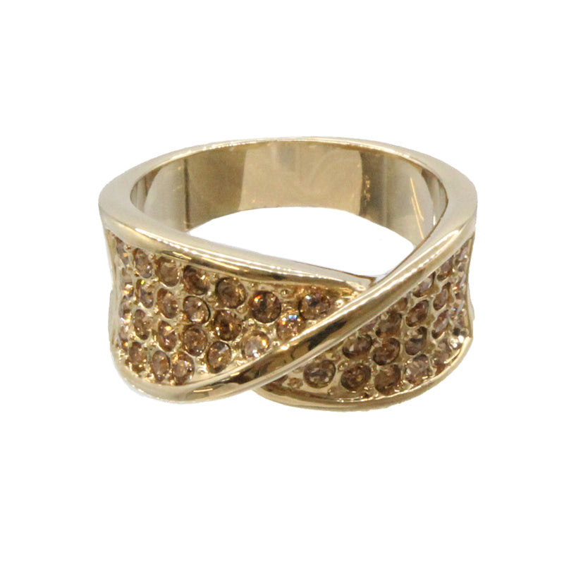 Buckley London Gold Crystal Set Ring R419S (S)