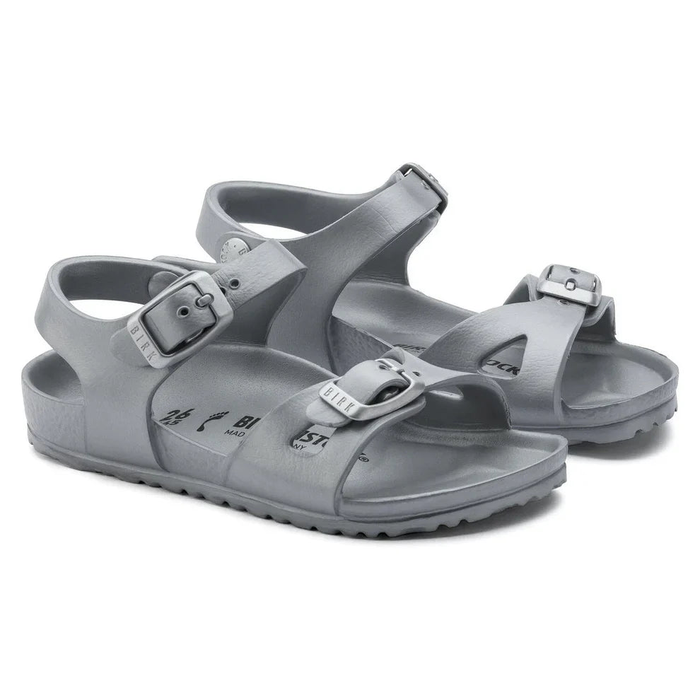 Birkenstock Rio Essentials Kids EVA Metallic Silver